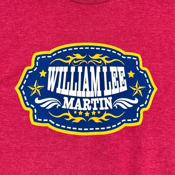William Lee‎ Martin Comedy District Red Short Sleeve Logo Graphic T-Shirt XL - Picture 2 of 7